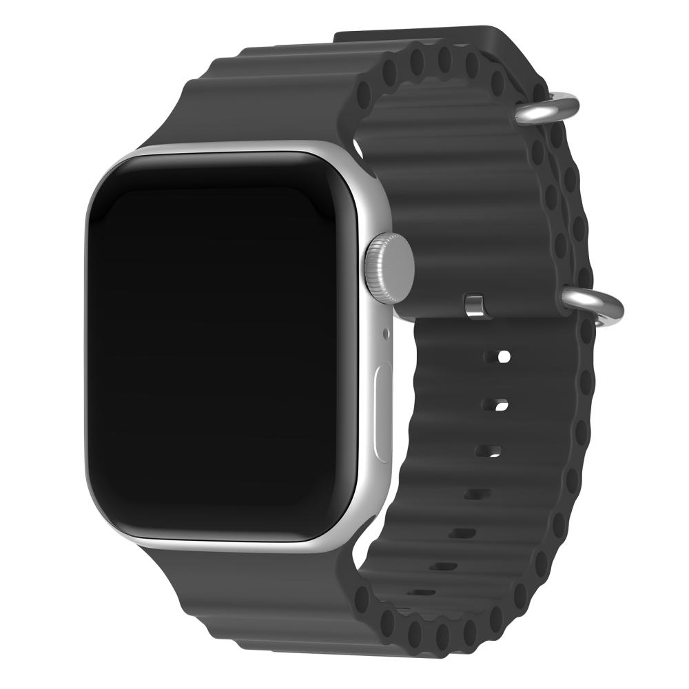 ColorPop Apple Watch 42/44/45/46/49 mm Armband Ocean Wave Svart