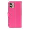  Motorola Moto G32 Fodral Litchi Läder Rosa