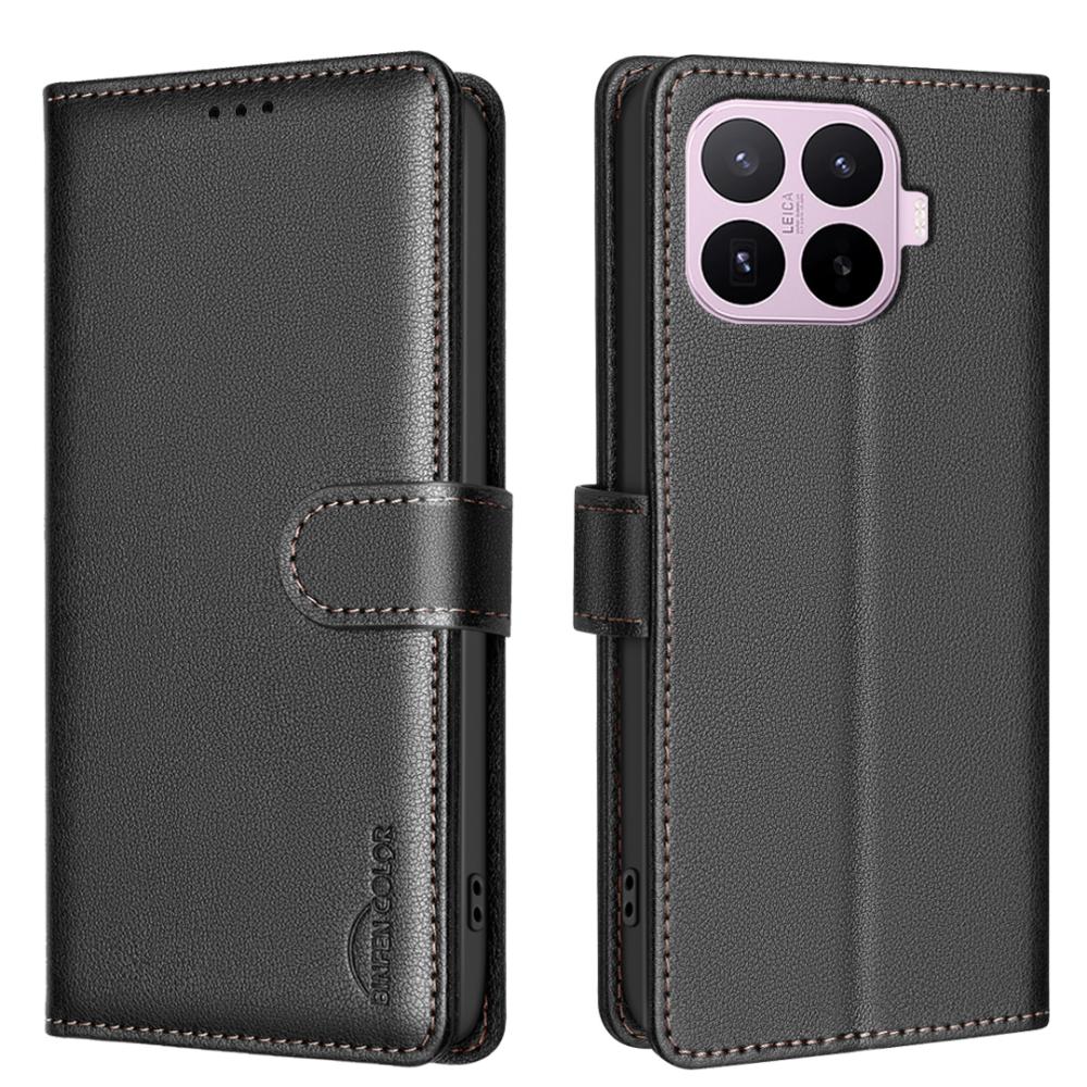 BINFEN BINFEN Xiaomi 17T Pro Fodral RFID Läder Svart