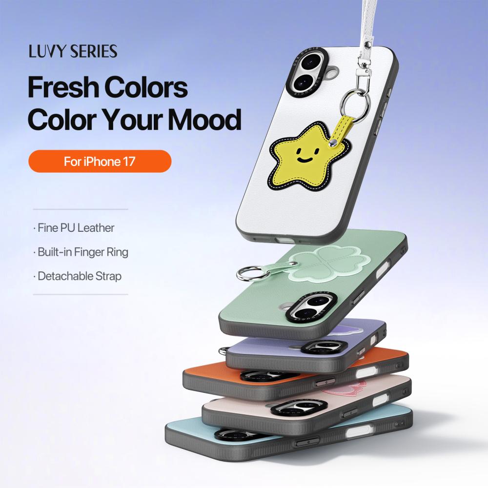 DUX DUCIS DUX DUCIS iPhone 17 Skal PU-Läder Stjärna Vit
