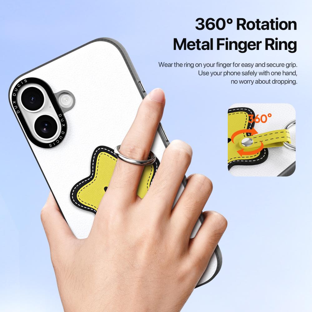 DUX DUCIS DUX DUCIS iPhone 17 Skal PU-Läder Stjärna Vit