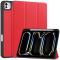 iPad Pro 11 2025/2024 Fodral Tri-Fold Pennhållare Röd