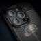  iPhone 15 Pro Max Skal Litchi Textur Svart
