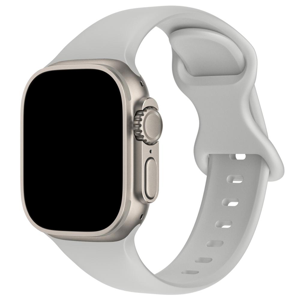 ColorPop Silikon Armband Butterfly Apple Watch 42/44/45/46/49 mm (S/M) Grå