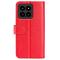  Xiaomi 14 Fodral Crazy Horse Läder Röd