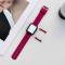  Apple Watch 42/44/45/46/49 mm Armband Silikon Vinröd