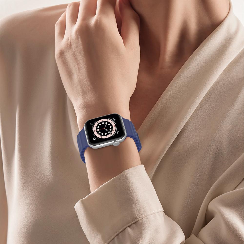 ColorPop Apple Watch 42/44/45/46/49 mm Armband Ocean Wave Midnight Blue