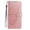 Samsung Galaxy A57 5G Fodral Med Fjäril Tryck Roséguld