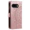  Google Pixel 9a Fodral Mandala Läder Roséguld