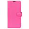  iPhone 15 Fodral Litchi Textur Rosa