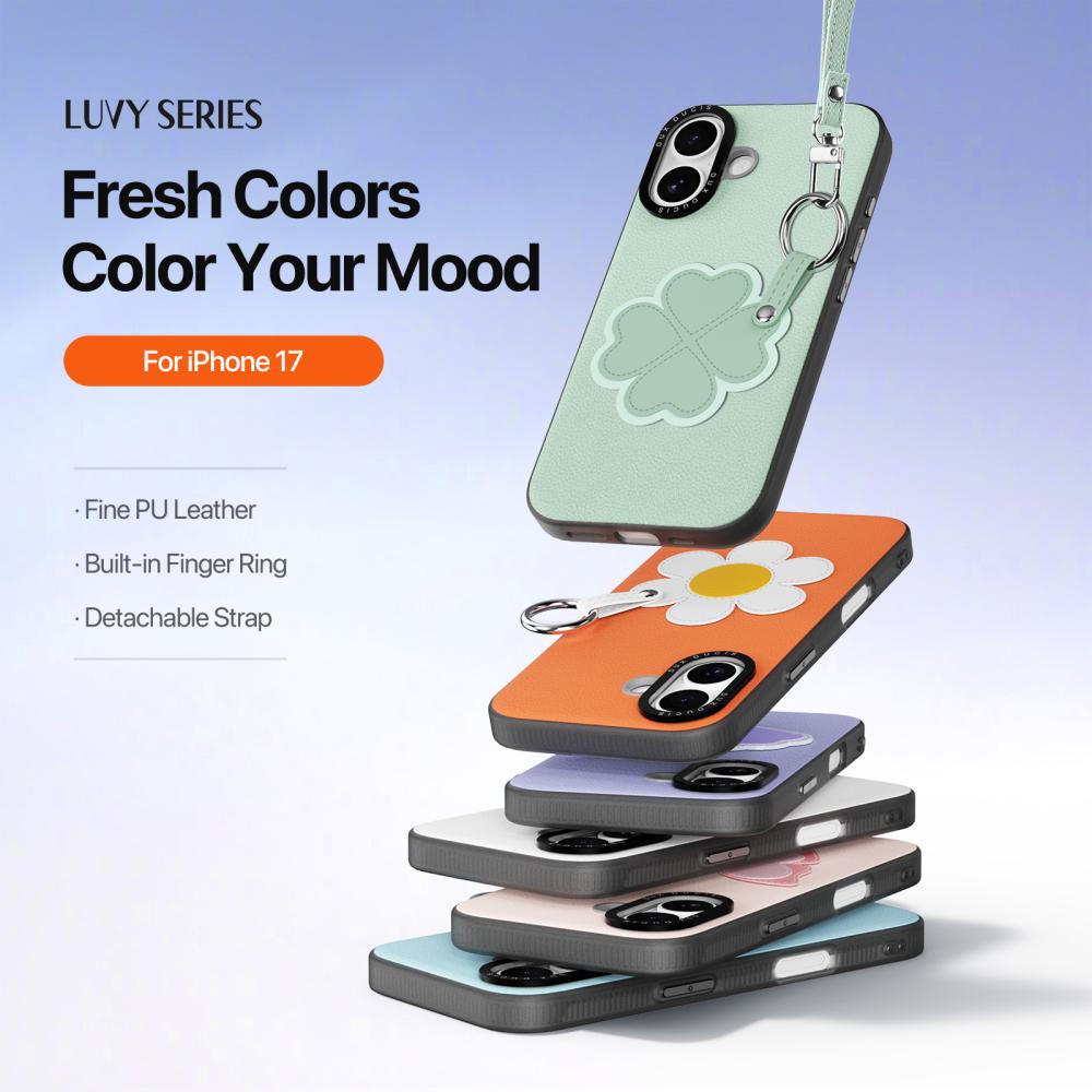 DUX DUCIS DUX DUCIS iPhone 17 Skal PU-Läder Klöver Grön
