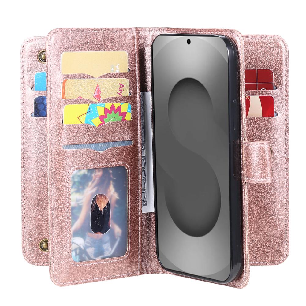  Samsung Galaxy S26 Ultra Fodral Multifunktionellt Läder Roséguld