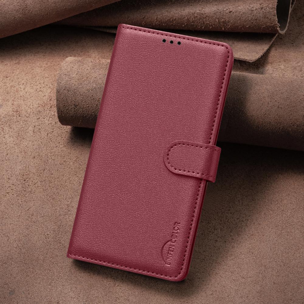 BINFEN BINFEN Xiaomi 17T Pro Fodral RFID Läder Röd