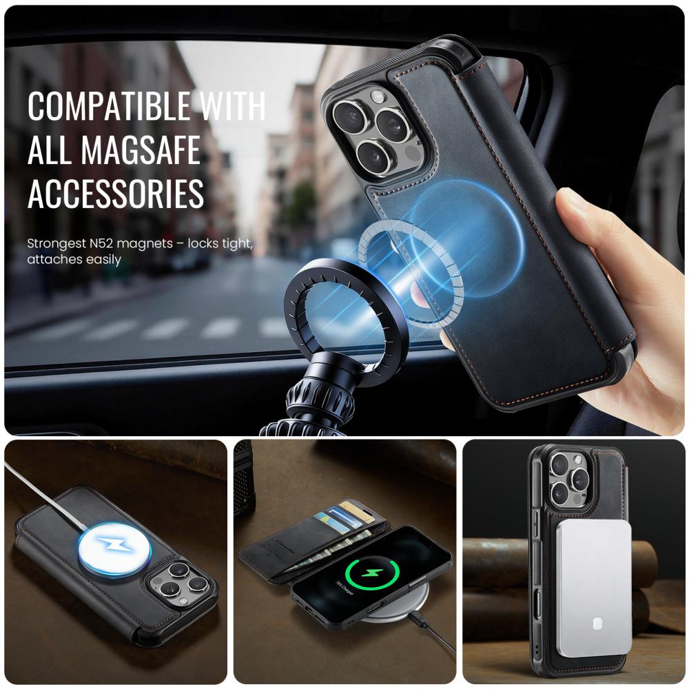 CASEME CASEME iPhone 16 Pro Max Skal RFID Plånbok Svart