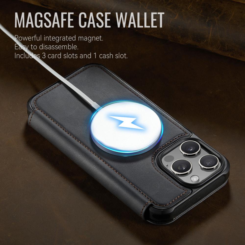 CASEME CASEME iPhone 16 Pro Max Skal RFID Plånbok Svart