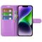  iPhone 15 Fodral Litchi Textur Lila