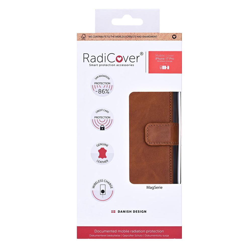 Radicover Radicover iPhone 17 Pro Fodral 2in1 MagSafe Äkta Läder Brun