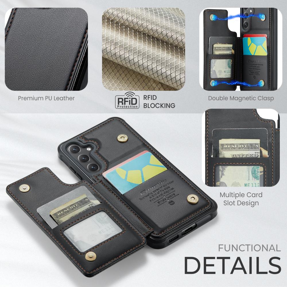 CASEME CASEME Samsung Galaxy S26 Skal RFID Kickstand Svart