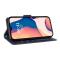  iPhone 15 Plus Fodral Solid Läder Med Snodd Blå