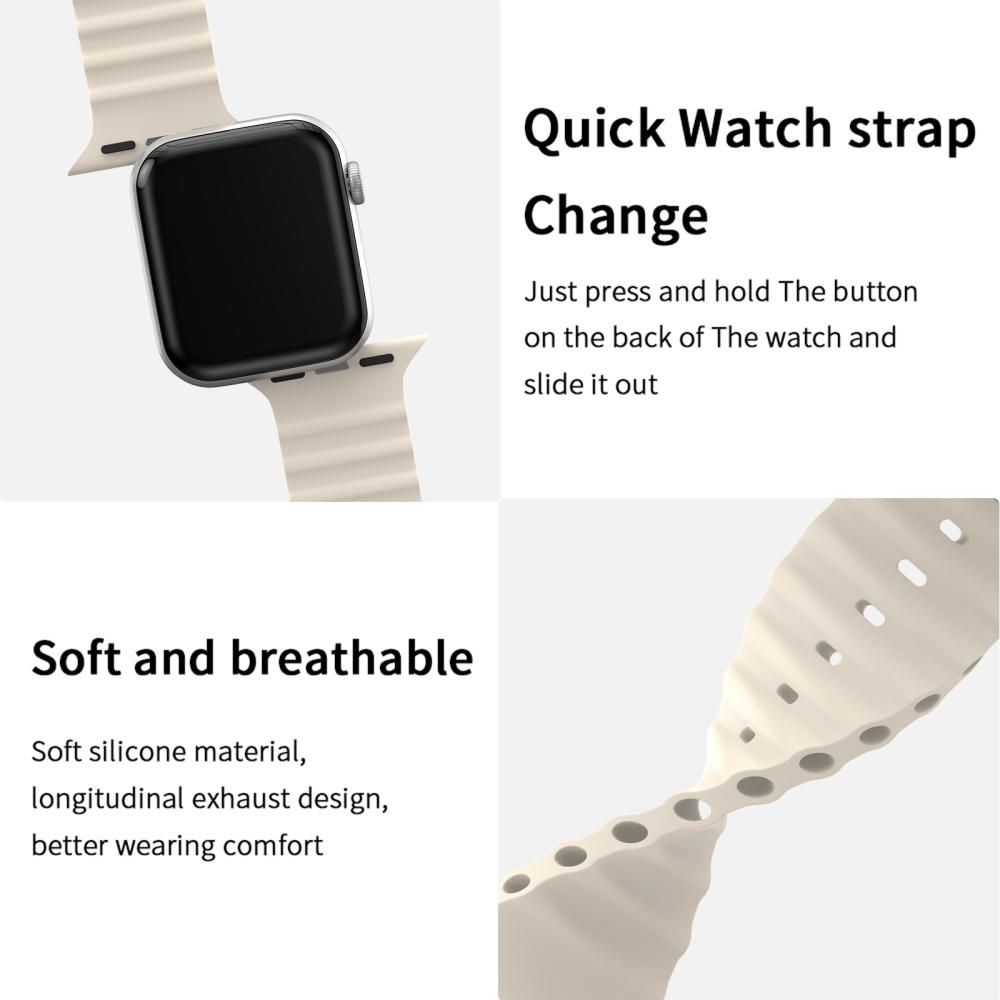 ColorPop Apple Watch 42/44/45/46/49 mm Armband Ocean Wave Starlight