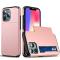  iPhone 13 - Hybrid Skal Med Kortfack - Roséguld