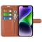  iPhone 15 Fodral Litchi Textur Brun