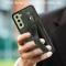  Samsung Galaxy S21 FE Skal Med Kortfack Och Strap Grön