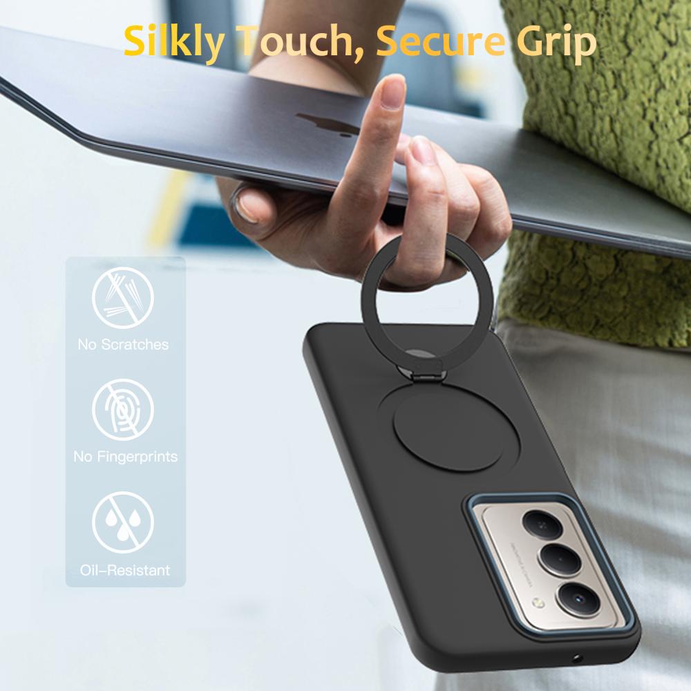  Samsung Galaxy S24 FE Skal MagSafe Kickstand Hybrid Svart
