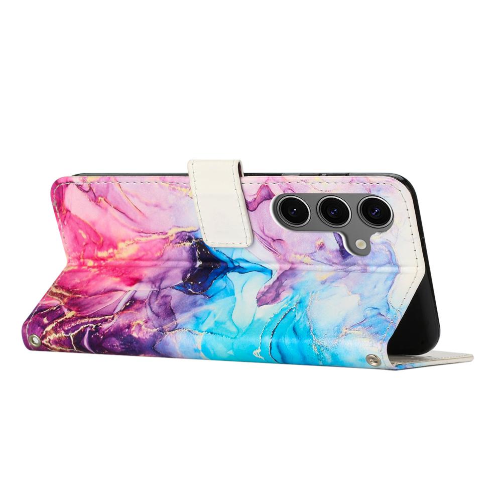  Samsung Galaxy A37 5G Fodral Läder Marmor Rosa / Lila
