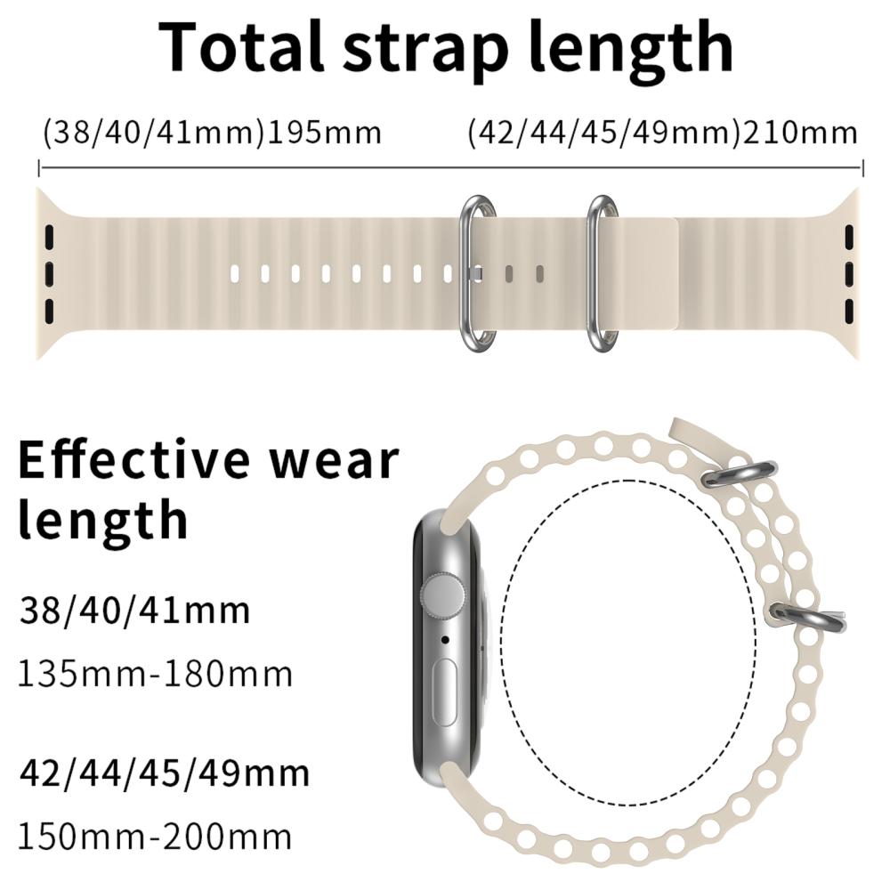 ColorPop Apple Watch 42/44/45/46/49 mm Armband Ocean Wave Starlight