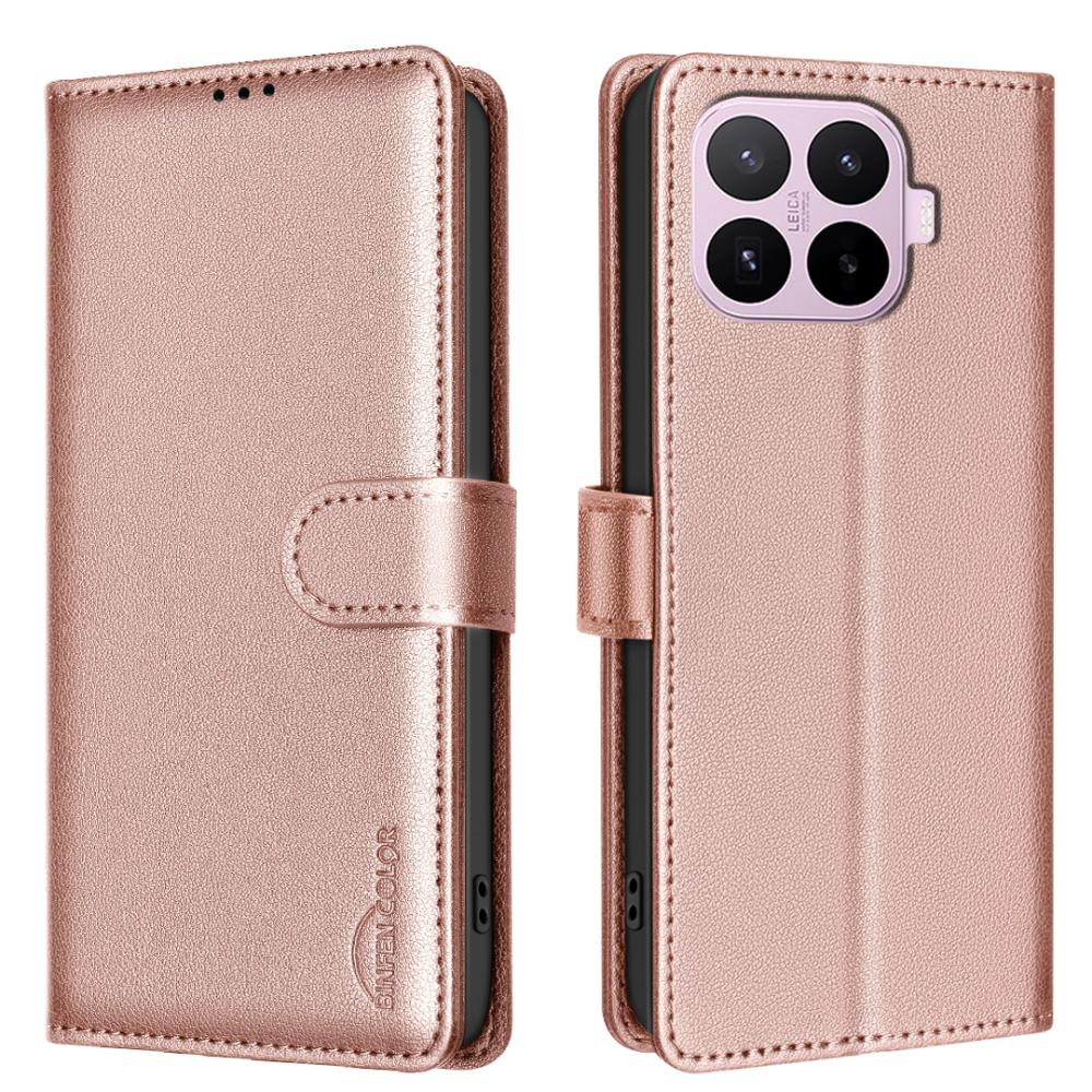 BINFEN BINFEN Xiaomi 17T Pro Fodral RFID Läder Roséguld