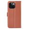  iPhone 15 Fodral Litchi Textur Brun