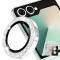 ENKAY ENKAY Samsung Galaxy Z Flip 8 Linsskydd Glitter Silver