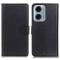  Motorola Moto G04 4G/G24 4G Litchi Läder Fodral Svart