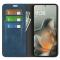  Motorola Edge 70 Fodral Flip Skin Touch Läder Blå