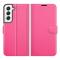  Samsung Galaxy S22 Plus Fodral Litchi Textur Rosa