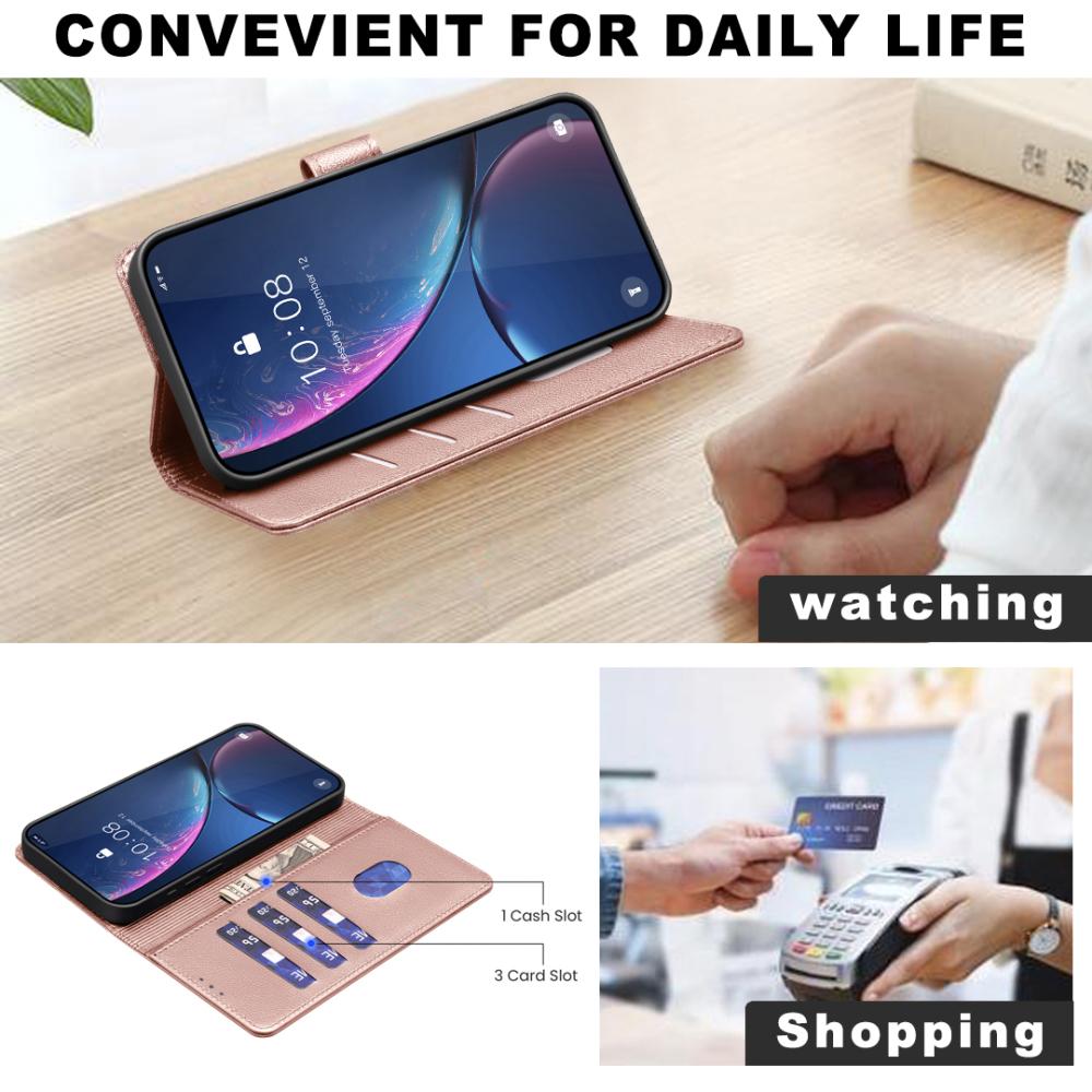 BINFEN BINFEN Xiaomi 17T Pro Fodral RFID Läder Roséguld