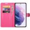  Samsung Galaxy S22 Plus Fodral Litchi Textur Rosa