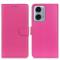  Motorola Moto G04 4G/G24 4G Litchi Läder Fodral Rosa
