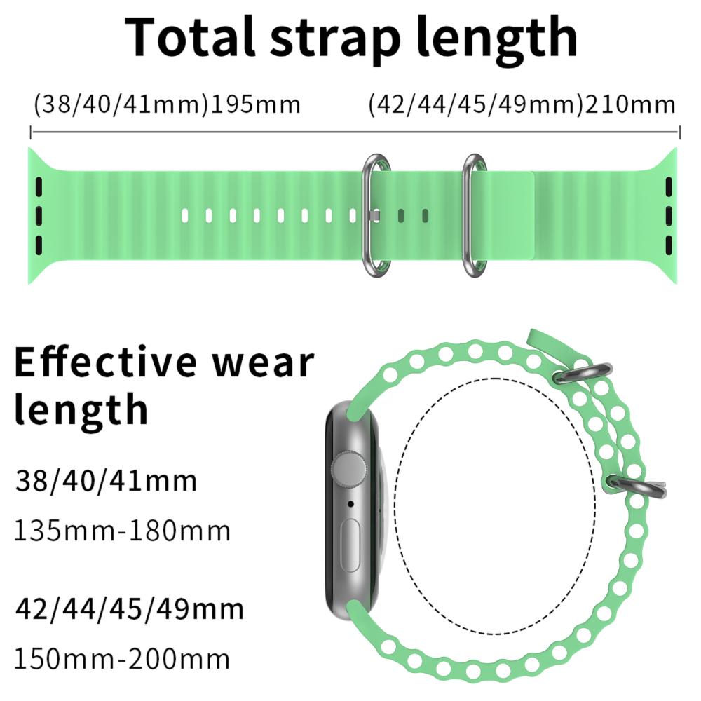 ColorPop Apple Watch 42/44/45/46/49 mm Armband Ocean Wave Pistasch