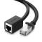 UGREEN UGREEN 0.5m RJ45 Cat6 Förlängningskabel LAN Hane - Hona Svart