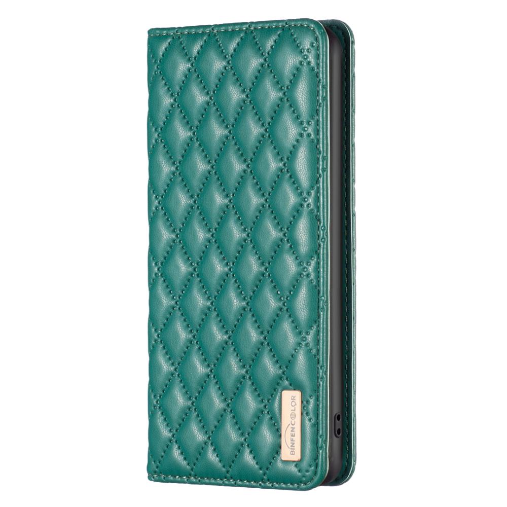 BINFEN BINFEN iPhone 17 Pro Max Fodral Diamond Flip Läder Grön