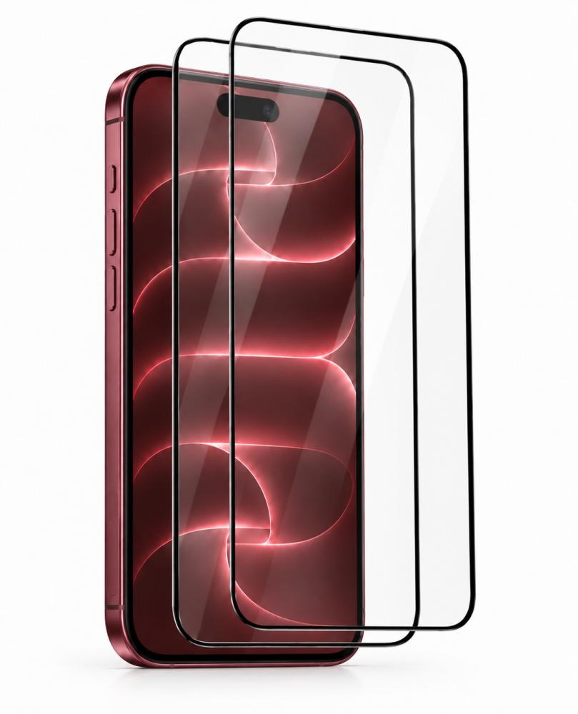  2-Pack iPhone 18 Pro Heltäckande Skärmskydd i Härdat Glas