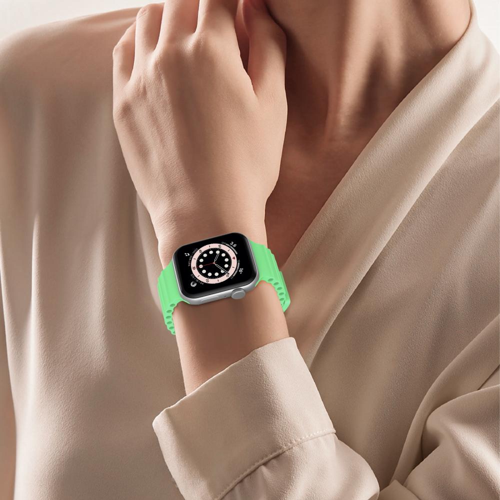 ColorPop Apple Watch 42/44/45/46/49 mm Armband Ocean Wave Pistasch