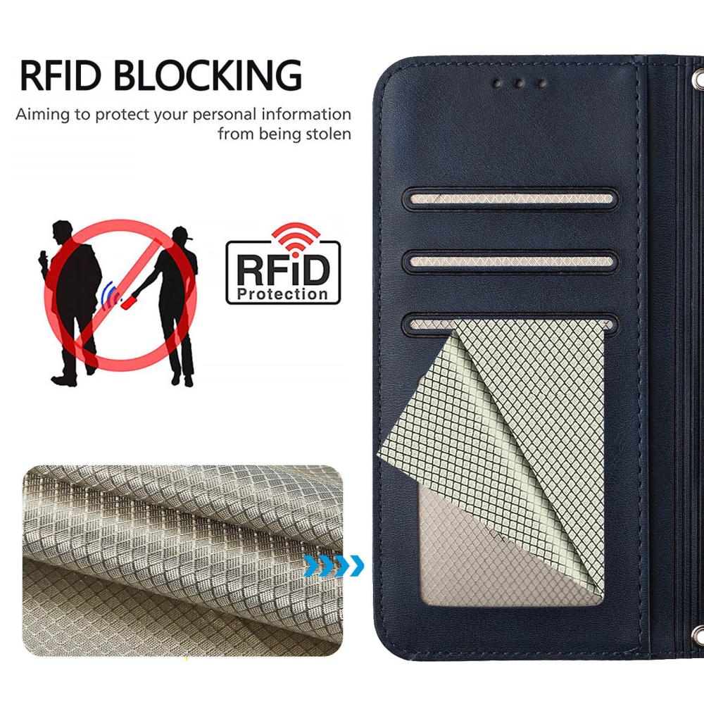  Nothing Phone 3 Fodral RFID Läder Blå