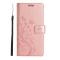  Samsung Galaxy S25 Edge Fodral Med Blommigt Tryck Roséguld