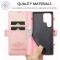 LC.IMEEKE LC.IMEEKE Galaxy S23 Ultra Fodral Flip Läder Roséguld