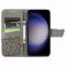  Samsung Galaxy S23 FE Fodral Fjäril Tryck Grå