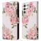  Samsung Galaxy S25 Fodral RFID Rosa Blommor