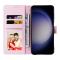  Samsung Galaxy S25 Fodral RFID Rosa Blommor